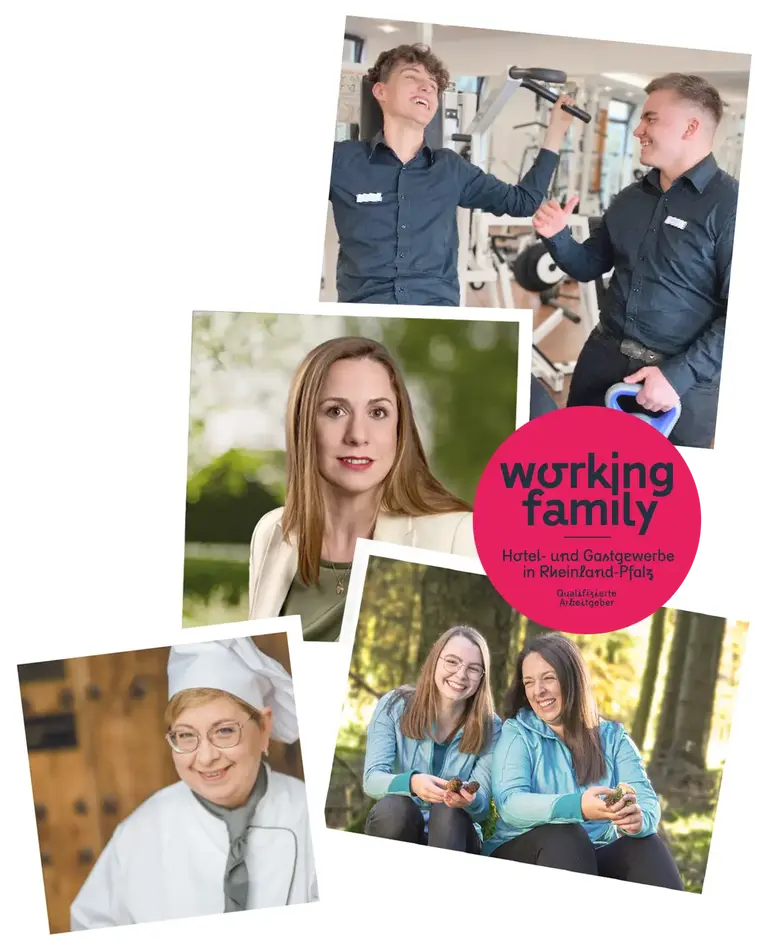 Bildkollage, bestehend aus Palaroid-Fotos von verschiedenen Mitarbeitern